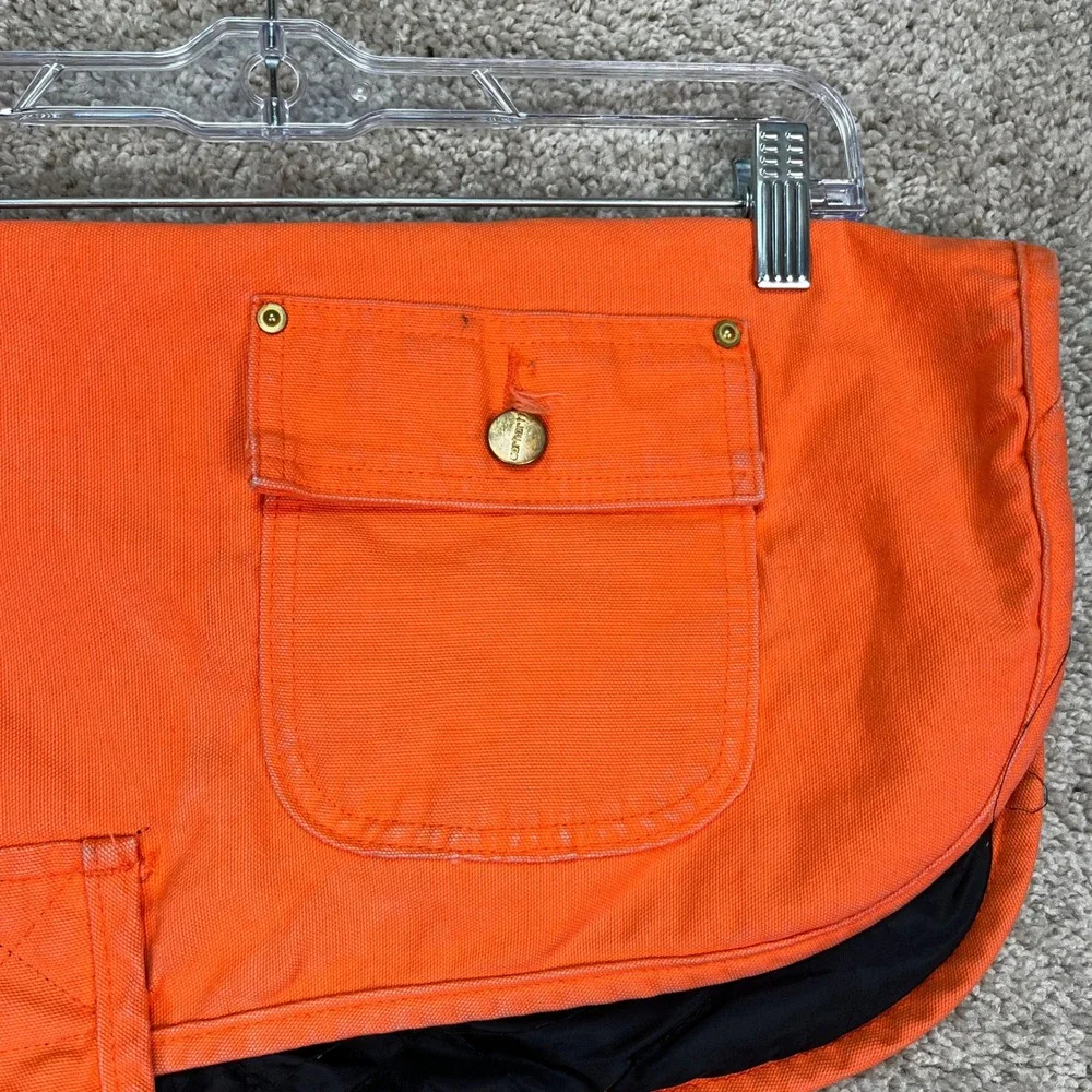 Carhartt Dog Chore Coat Unisex Medium Orange Quilted Insulated Canvas Vest EUC